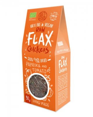 Bio Flax linu krekeri ar tomātu un paprikas garšu Diet food, 90 g